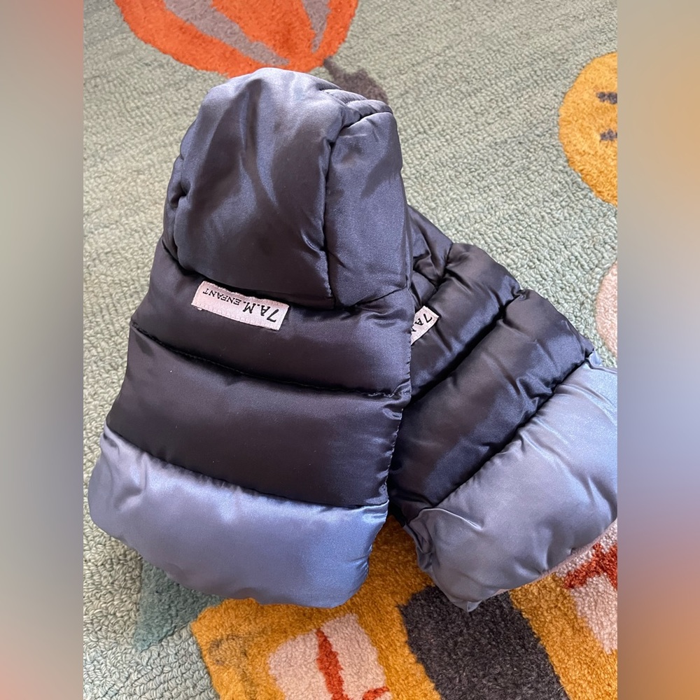 7 AM Enfant Stroller Gloves - Warmmuffs  - Navy Blue
